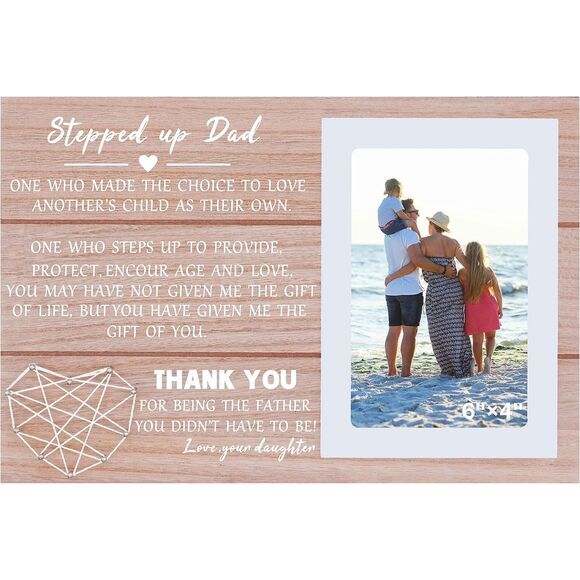 Stepped Up Dad Photo Frame 6X4 (3772)‎ New - Picture 1 of 7